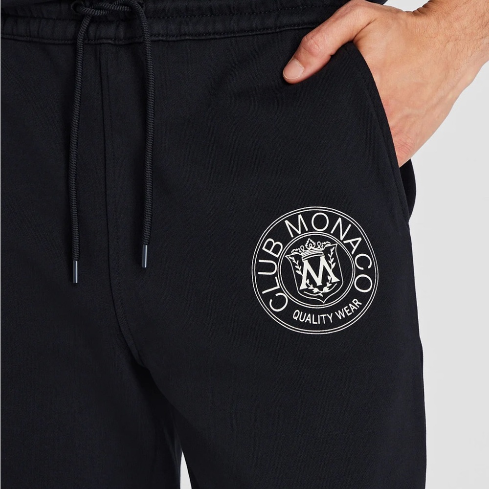 Club Monaco Crest Black Joggers